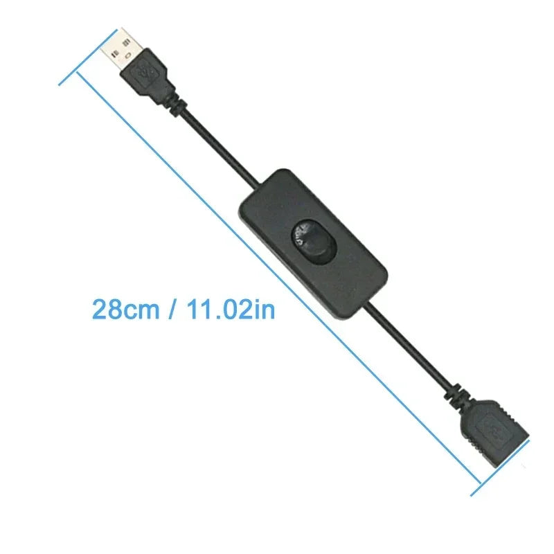 2 PCS USB  Switch Cable With  ON/OFF Extension Cable Toggle