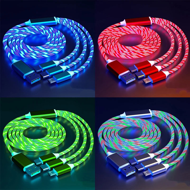 Glowing LED Type C Cable