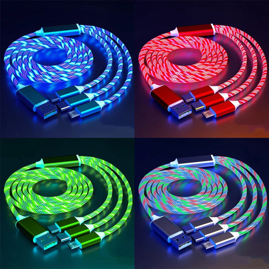 Glowing LED Type C Cable