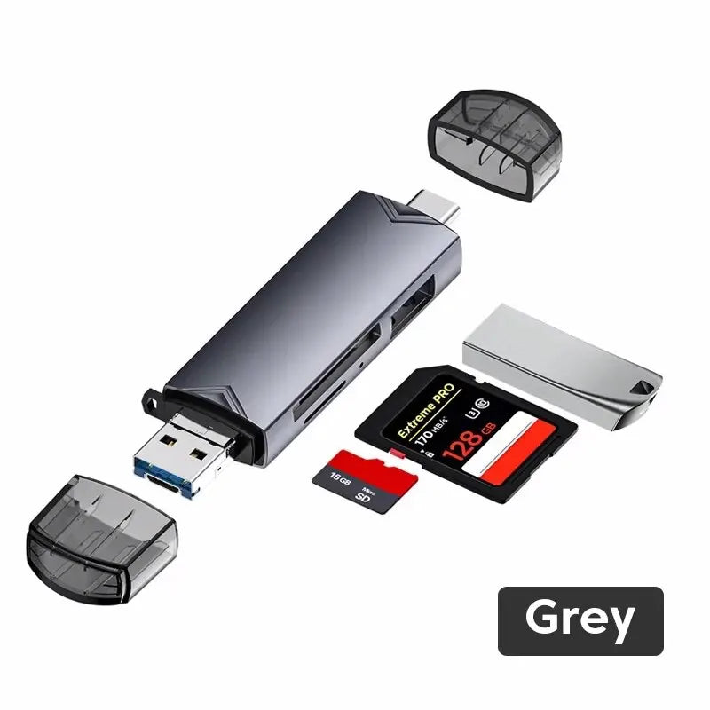 6 In 1 Multifunctional USB SD Card Reader