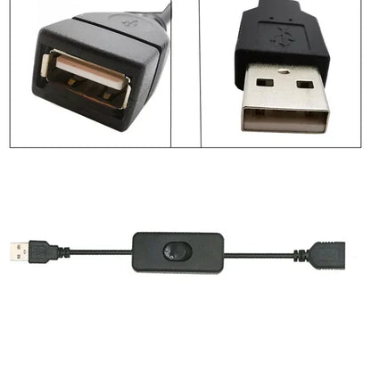 2 PCS USB  Switch Cable With  ON/OFF Extension Cable Toggle